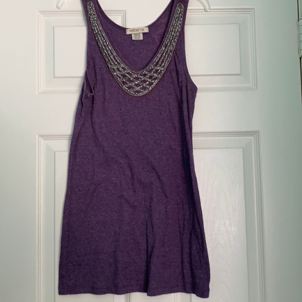 Arden B beaded tank top shirt size large New